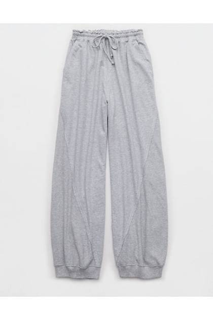 Aerie Unwind Waffle Jogger Medium Heather Gray