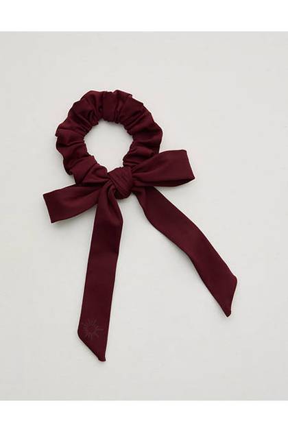 OFFLINE By Aerie Real Me Bow Scrunchie Royal Berry