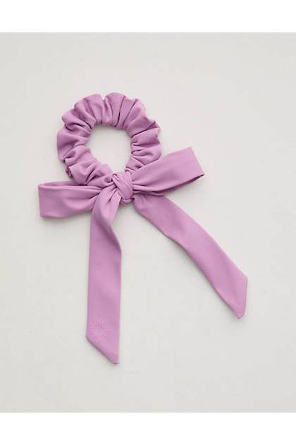 OFFLINE By Aerie Real Me Bow Scrunchie Planet Pink