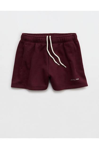 OFFLINE By Aerie 3" Cloud Fleece Short Royal Berry