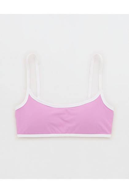 OFFLINE By Aerie Real Me Tipped Scoop Sports Bra Purple Space
