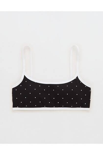 OFFLINE By Aerie Real Me Tipped Scoop Sports Bra True Black