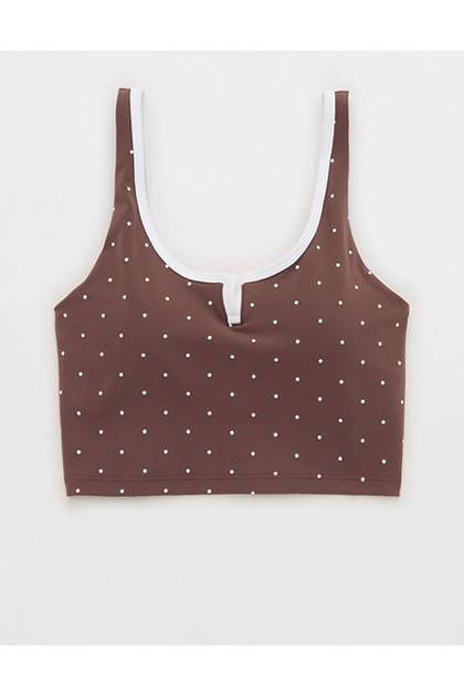 OFFLINE By Aerie Real Me Tipped Low Key Longline Sports Bra Relic