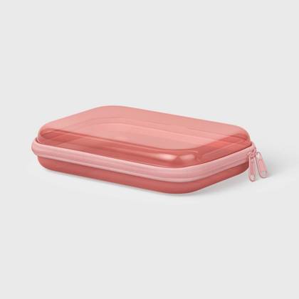 Hard Sided Zipper Pencil Case Light Pink - up&up™