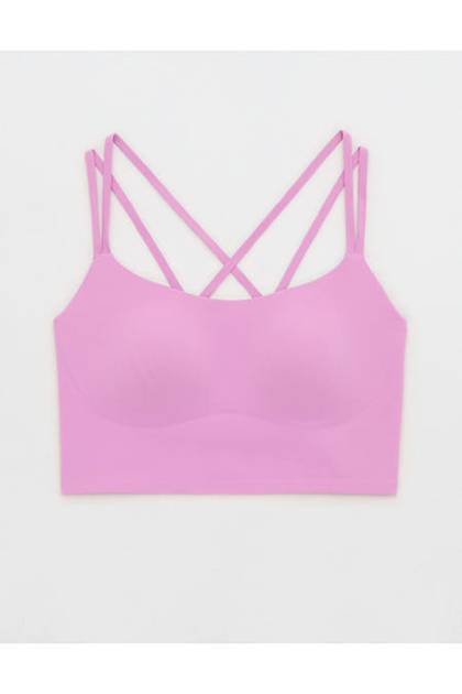 OFFLINE By Aerie Real Me XTRA Hold Up! Strappy Sports Bra Purple Space