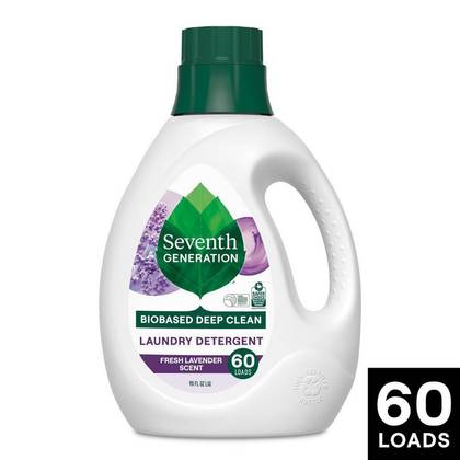 Seventh Generation Liquid Laundry Detergent Soap - Fresh Lavender Scent - 90 fl oz: Dye-Free, Phosphate-Free, Animal By-Product-Free, 60 Uses