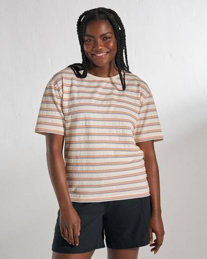 Retro Vibes Cotton T-Shirt - Retro Stripe
