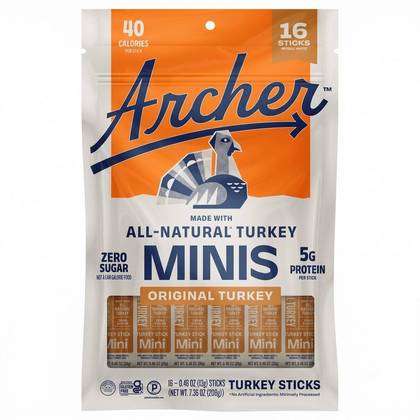 Archer Jerky Turkey Mini Sticks - 7.36oz/16ct