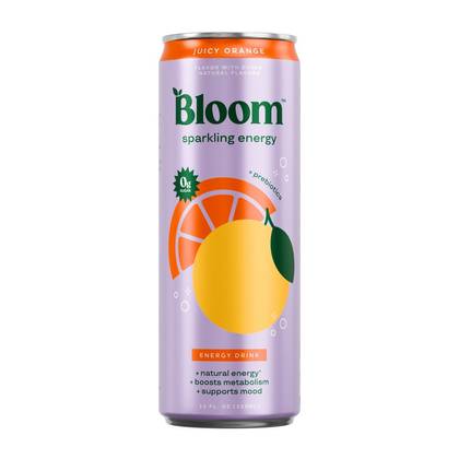 BLOOM NUTRITION Sparkling Energy Drink - Juicy Orange - 12 fl oz Can