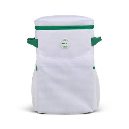 Igloo Sport Backpack 18 Cans/15.85 qt Soft Side Cooler - White/Green