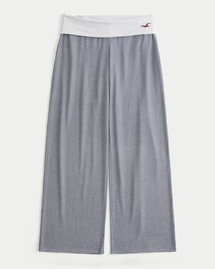 Always Cozy Foldover Waist Knit Wide-Leg Pants