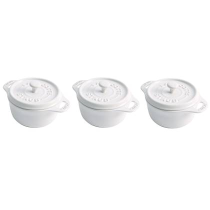 Staub Stoneware Mini Cocottes, Set of 3