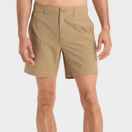 Men's 7'' Hybrid Swim Shorts - Goodfellow & Co™ Khaki 42