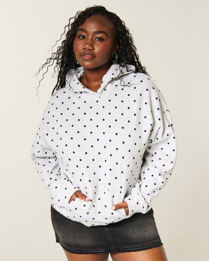 Hollister Feel Good Oversized Dot Hoodie