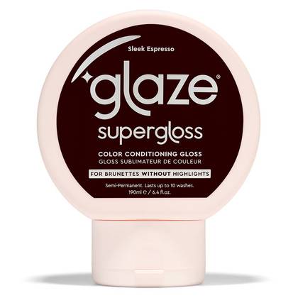 Glaze SuperGloss Color Conditioning Hair Gloss - Brunette Sleek Espresso Brown - 6.4 fl oz: Ammonia-Free, Vegan, Sulfate-Free, Contains Vitamin E
