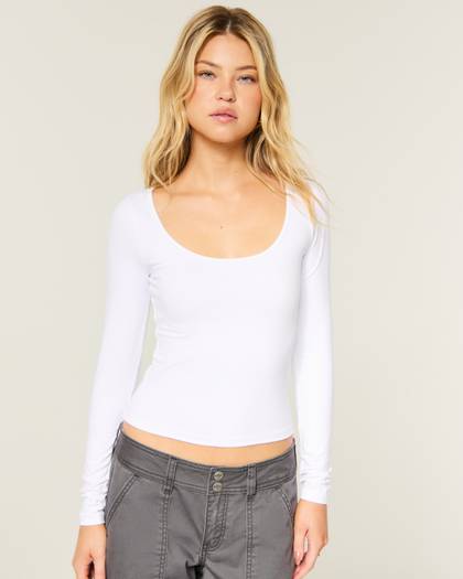 Smooth Seamless Fabric Scoop Top