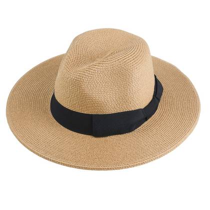 Debra Weitzner Women’s Fedora Sun Hat – Wide Brim UV Protection Packable Beach Hat Large Khaki