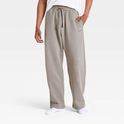 Men's Fleece Sweatpants - Gray L The Hollister Collection at Target
