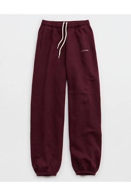 OFFLINE By Aerie Cloud Fleece Baggy Jogger Royal Berry