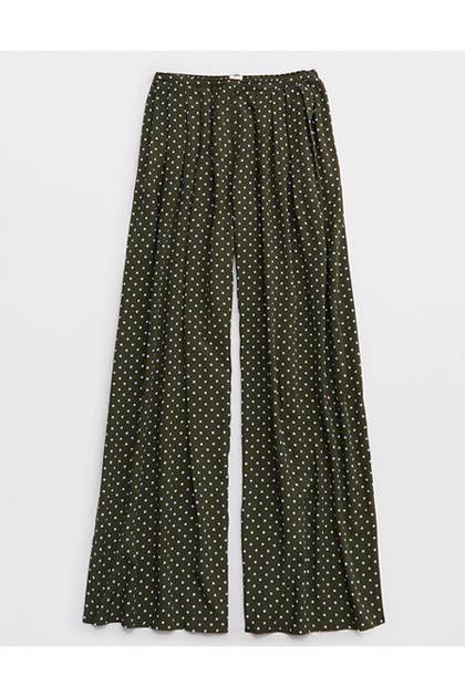 Aerie Drapey Trouser Festive Olive