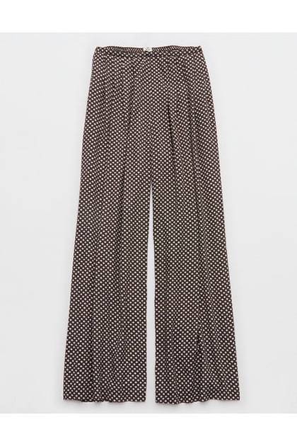 Aerie Drapey Trouser Deep Earth