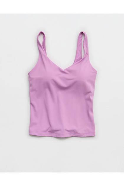 OFFLINE By Aerie Real Me Low Key Tank Top Planet Pink