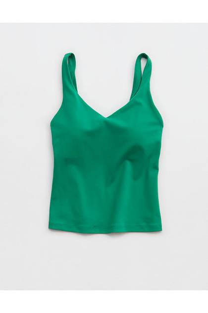 OFFLINE By Aerie Real Me Low Key Tank Top Pine