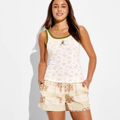 Women's Winnie the Pooh Tree Graphic Tank Top - Ivory M