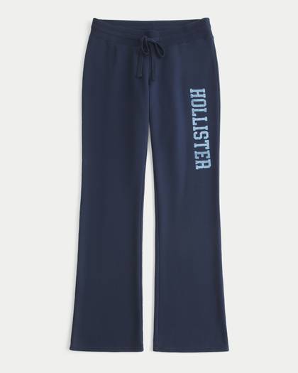 Hollister Feel Good Low-Rise Logo Graphic Bootcut Sweatpants