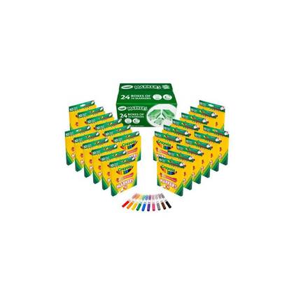 Crayola 24 Boxes of 10ct Broad Line Markers Bulk 240ct, Classroom Must Haves, Kids School Supplies, Individual Packs, Gifts for Teachers, Ages 3+