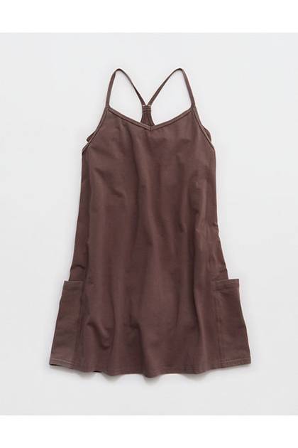 OFFLINE By Aerie OG Cotton Racerback Mini Dress Relic