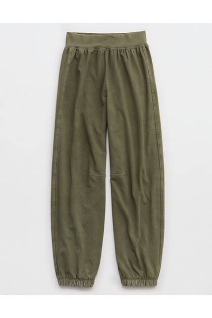 OFFLINE By Aerie OG Cotton Baggy Jogger Festive Olive