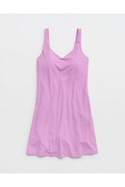 OFFLINE By Aerie Real Me Low Key Mini Dress Planet Pink