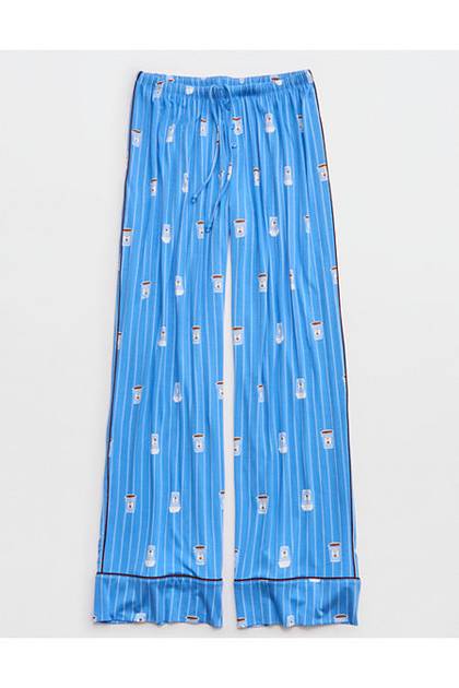 OVERSLEPT by Aerie Real Soft® Piping PJ Pant Salty Air