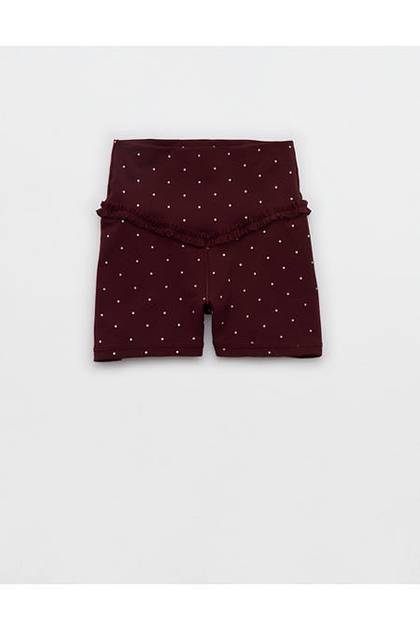 OFFLINE By Aerie Real Me XTRA High Waisted 3" Ruffle Bike Short Royal Berry
