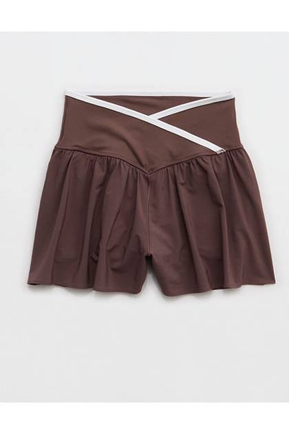 OFFLINE By Aerie Real Me Tipped Crossover Flowy Short Relic