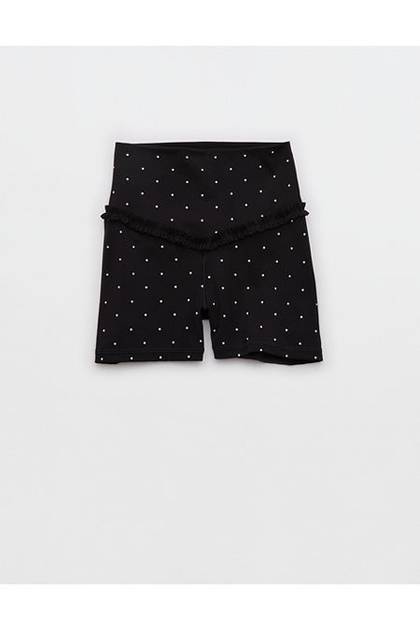 OFFLINE By Aerie Real Me XTRA High Waisted 3" Ruffle Bike Short True Black