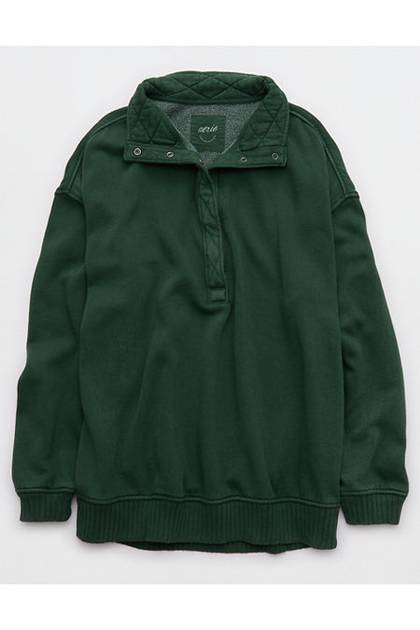 Aerie Oh Snap! Sweatshirt Rugged Green