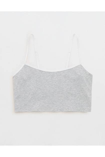 Superchill Cotton Bra Top Grey