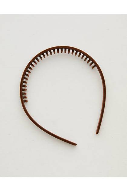 Aerie Velvet Headband Brown