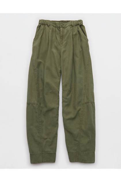 Aerie Utility Balloon Chino Pant Festive Olive