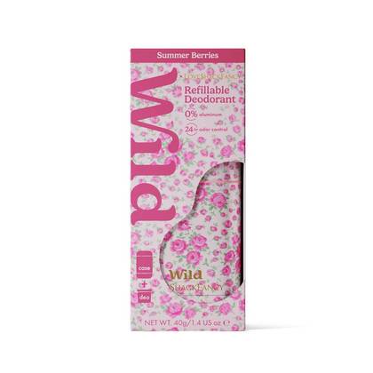 LoveShackFancy x Target - Wild Cosmetics Roseheart Refillable Deodorant - Summer Berries - 1.4oz - Rose Pink