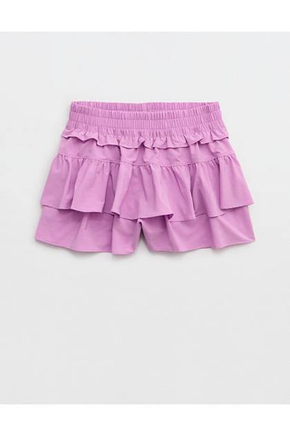OFFLINE By Aerie Layered Ruffle Short Planet Pink