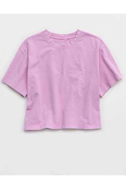 OFFLINE By Aerie OG Cotton Short Sleeve T-Shirt Planet Pink