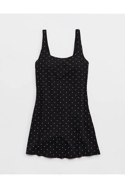 OFFLINE By Aerie Real Me Square Neck Mini Dress True Black