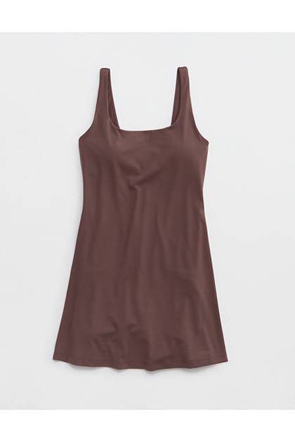 OFFLINE By Aerie Real Me Square Neck Mini Dress Relic