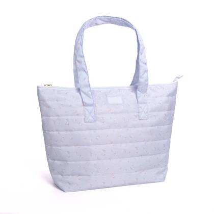 LoveShackFancy x Target - Yoobi Everblooming Rosettes Ditsy Quilted Tote Bag Breezy Blue