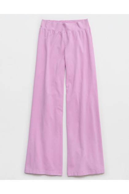 OFFLINE By Aerie OG Cotton Super Wide Leg Pant Planet Pink