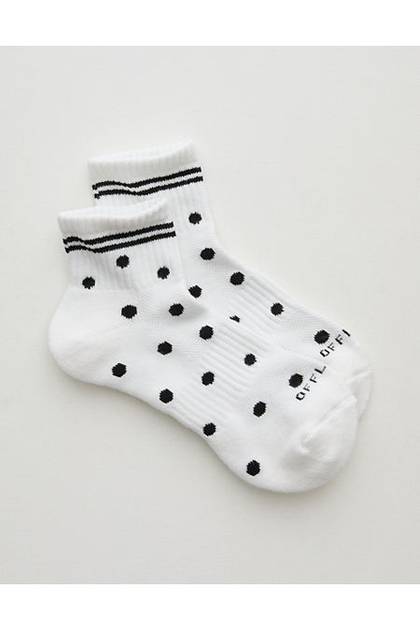 OFFLINE By Aerie Mesh Short Crew Sock White