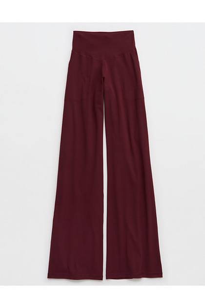 OFFLINE By Aerie Real Me XTRA High Waisted Tie Back Trouser Royal Berry